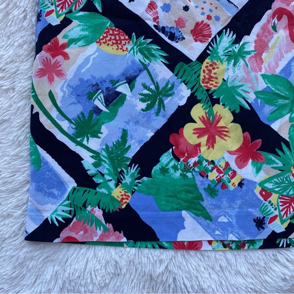 TALBOTS • Tropical Floral Flamingo Island Patterned Pencil Skirt Size 16 - Picture 2 of 13